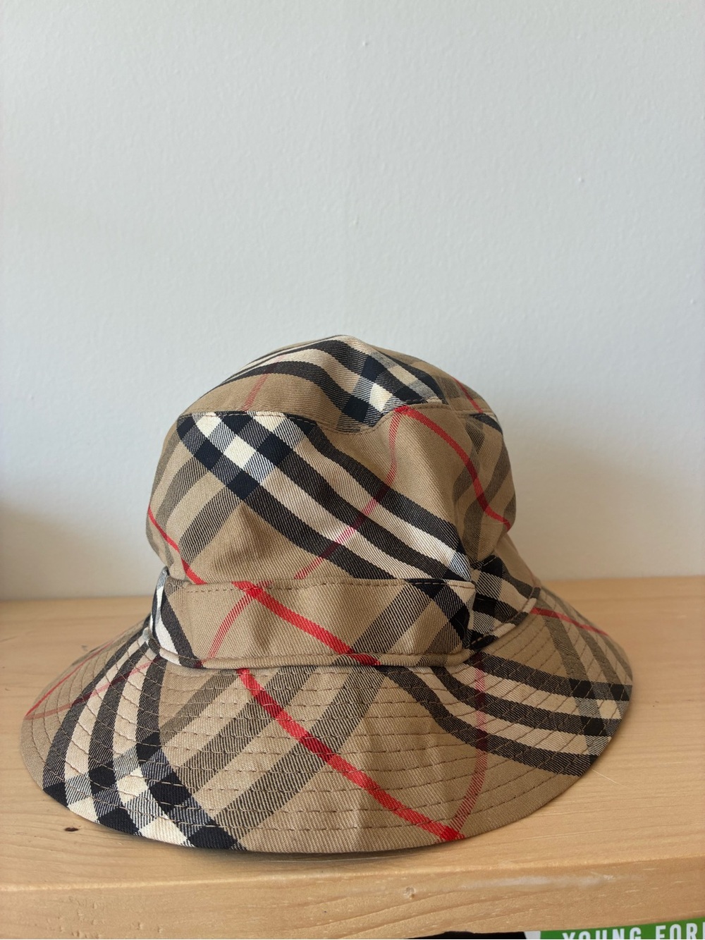 Vintage Burberry Bucket Hat with classic Black & Red Check